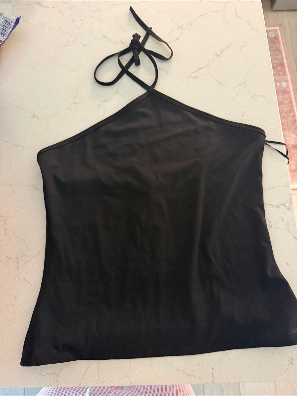 Aritzia Black Halter Camisole Top